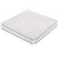 Alligatorboard Alligator Board ALGSTRP16x16PTD-WHT White Powder Coated Metal Pegboard Panels with Flange - Pack of 2 ALGSTRP16x16PTD-WHT